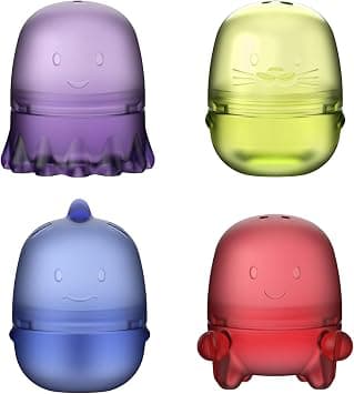 Ubbi Translucent Interchangeable Silicone Bath Toys, Set of 4 product photo