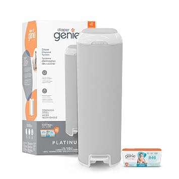 Diaper Genie Platinum Pail, Grey product photo
