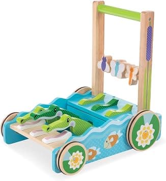 Melissa & Doug First Play Chomp and Clack Alligator Push Toy and Activity Walker product photo